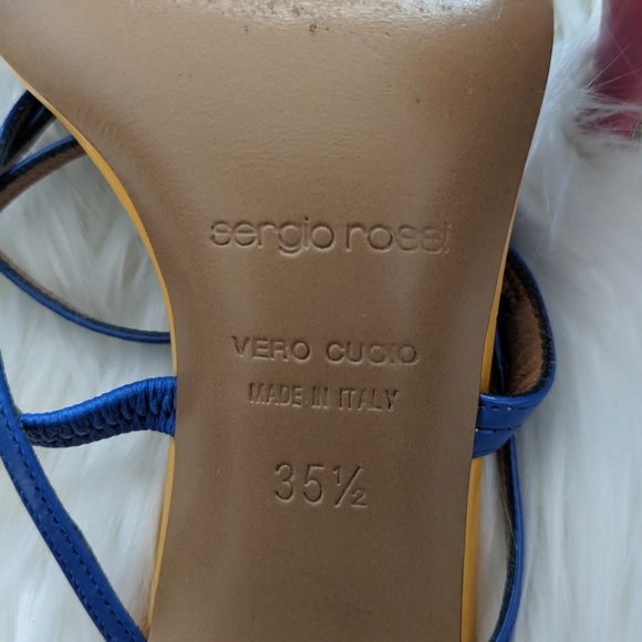 Rare Sergio Rossi Crayola Multi Strap Sandals 35.5 - Picture 7 of 7